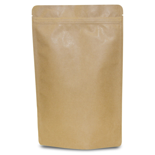 Standbodenbeutel Kraftpapier braun High Barrier mit Alubeschichtung 110x185x65mm, 250ml, 1000 Stk.