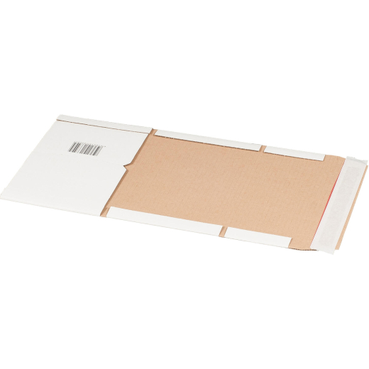 Universalverpackung 217x155mm bis 60mm Höhe Selbstklebeverschluss Aufreißfaden A5 weiß