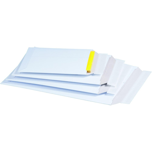 Vollpappe-Versandtasche 235x308mm stabile Vollpappe Selbstklebeverschluss A4 weiß