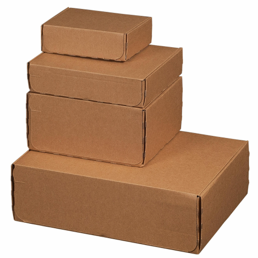 Versandkarton 192x155x91mm MODULBOX 3 mit Selbstklebeverschluss & Aufreißfaden braun