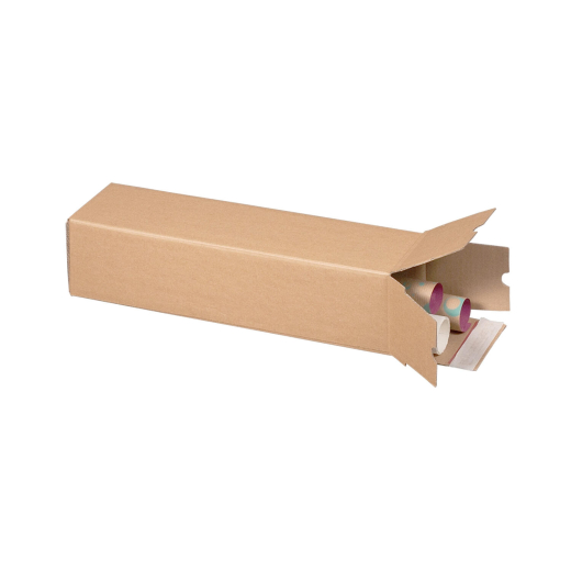 Versandhülsen 610x105x105mm PLAN BOX braun quadratisch mit Selbstklebeverschluss & Aufreißfaden