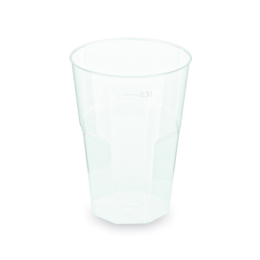 Mehrwegbecher Cocktail transparent PP Eichstrich 0,3 l Ø 8 cm, 30 Stk.