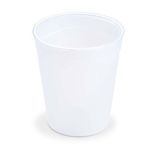 Mehrwegbecher Heißgetränkebecher transparent milchig transluzent Eichstrich 200ml Ø 80mm, 10 Stk.