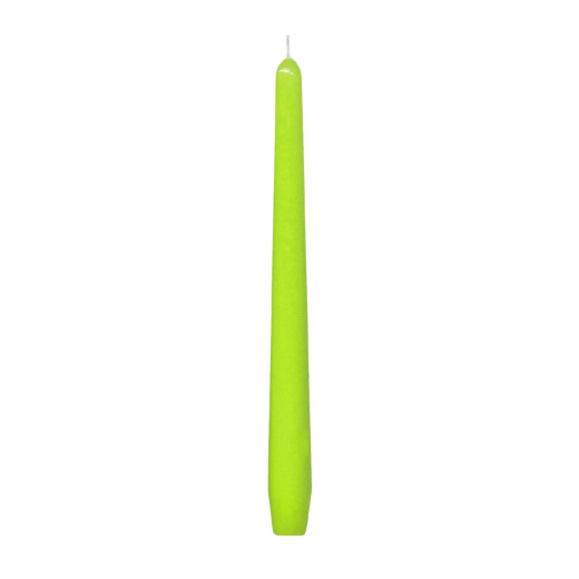 Spitzkerzen 245 mm, 8 Stunden Brenndauer, gelbgrün, 10 Stk.