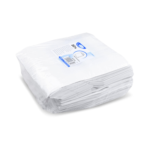 Papiertragetaschen 22 x 18 x 8 cm mit EAN-Code weiss, 50 Stk.