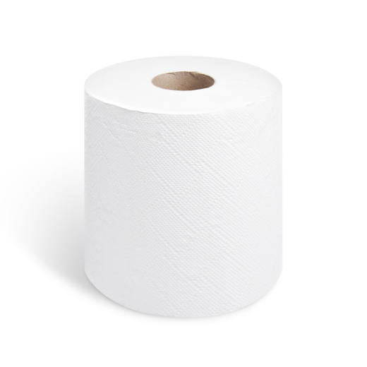 Papierputztuchrolle 2-lagig geprägt weiß Ø19cm 19cm x 100m, 400 Blatt FSC-Mix, 6 Stk.