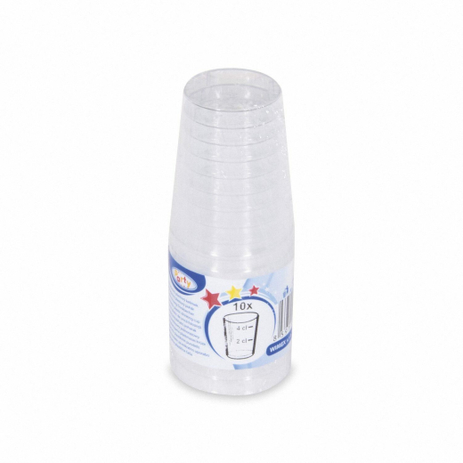 Schnapsbecher glasklar Shotgläser Stamperl mit Eichstrich PS 2cl / 4cl, 10 Stk.