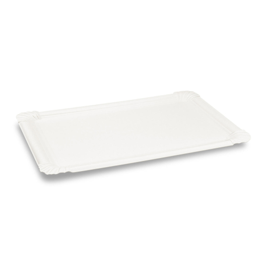 Einweg-Pappteller aus Frischfaser 16 x 22,5 cm fettdicht weiß, 10 Stk.
