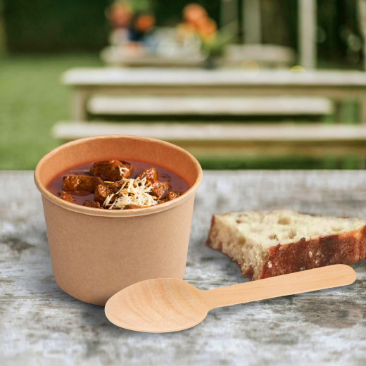 Holzlöffel 16 cm mit XL-Breite von 4,5 cm, 100 Stk.