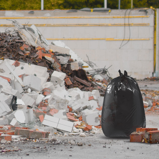 Bauschuttsack Schwerlastsack 100 µm schwarz 70 x 110 cm 120L 10 Stk.