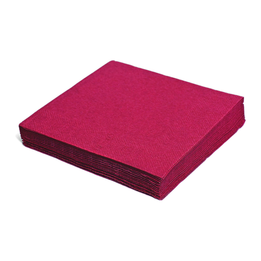 Servietten 33 x 33 cm 1/4-Falz 3-lagig weinrot, 20 Stk.