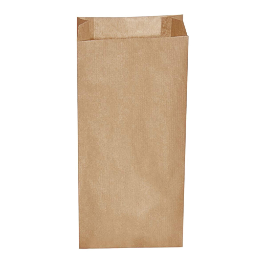 Papierfaltenbeutel Papiertüten braun 15+7 x 35 cm für ca. 2,5 kg Inhalt, 100 Stk.