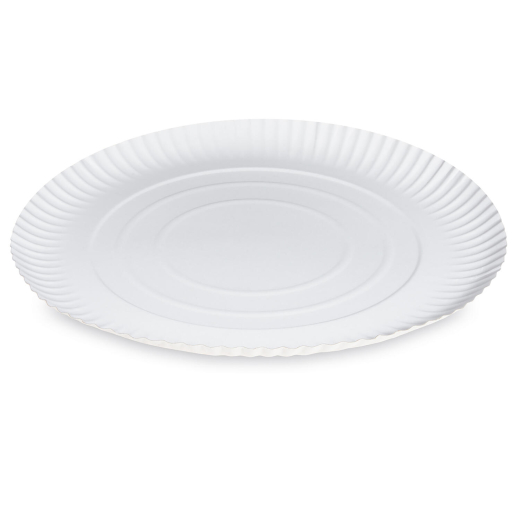 Pappteller 'RECY' rund 1,5 cm tief Ø34cm weiß, 50 Stk.