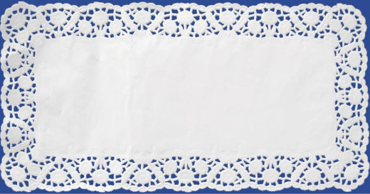 Deko-Tortenspitzen eckig, weiß, 20 x 40 cm,6 Stk.