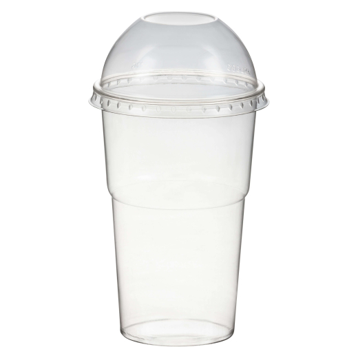 Smoothiebecher Dessertbecher + Domdeckel ohne Öffnung 200 ml Ø78mm, PET, glasklar, 50 Stk.