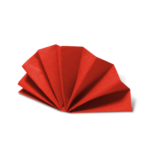 DekoStar Servietten 38 x 38cm rot, Geprägte Tischservietten Tischdekoration, 50 Stk.