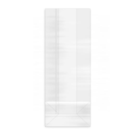 Blockbodenbeutel hochtransparent 80 + 40 x 240mm mit verschweißtem Boden, 100 Stk.