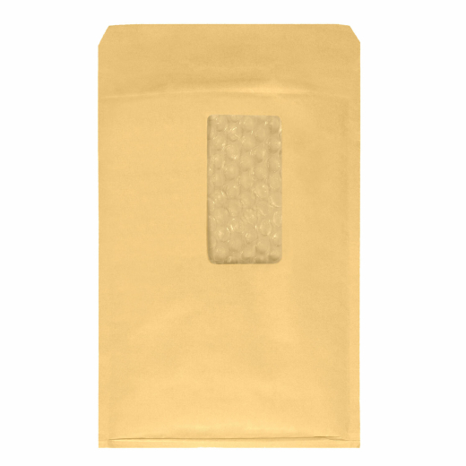 AROFOL WIN Luftpolstertasche 4/D-14, 180x265mm, mit Fenster, für B5, braun