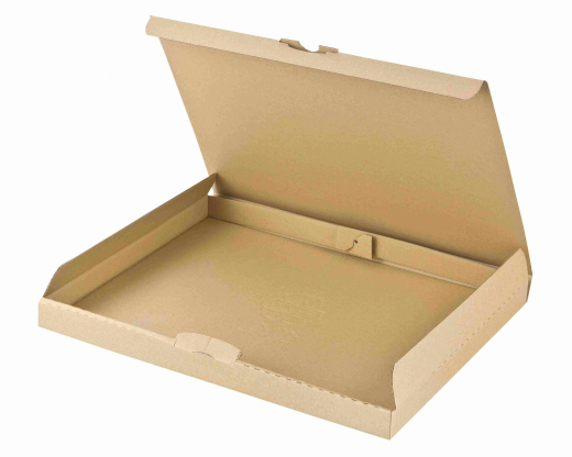 Versandkarton 340x250x30mm schnelle Aufrichtung Steckverschluss Maxibrief DHL briefkastentauglich Höhe 3cm A4 B4 braun