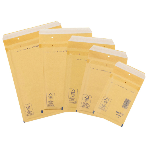 BUDGET Luftpolstertaschen 2/B-12, 120x215mm, passend für A6, braun, 200 Stk.
