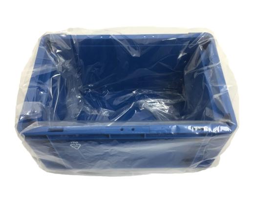 Seitenfaltensack 415x315x650mm für Kleinladungsträger KLT Eurokiste transparent
