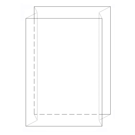 Seitenfaltensack 350x150x1100 mm, hoch transparent, 70my