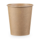Kaffeebecher 'Coffee To Go' Pappbecher 100% ohne Kunststoff braun 200ml, 50 Stk.