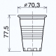 Trinkbecher weiß 0,15 l, 150 ml aus PP, Ø 70 mm, 100 Stk.