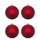 Weihnachtskugeln Christbaumkugeln aus Kunststoff rot matt, Ø10cm, 4 Stk.