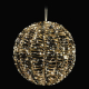 Kugel aus Metall/PET gold, mit LED, warmweiß, Ø40cm