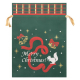 Geschenksack aus Vlies 30x45 cm, grün bedruckt, Deko-Sack für Weihnachten