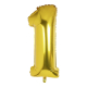 Folienballon Zahlenballon 'Zahl 1' gold ca. 105cm, 1 Stk.