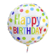 Folienballon 'Happy Birthday', bunt, ca. 45cm, 1 Stk.