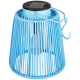 Solarlaterne Gartenlaterne Outdoor aus Metall LED pastellblau, 22cm