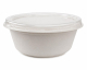 Dressingbecher Dipschale 30ml rund aus Bagasse (Zuckerrohrfasern), inkl. Deckel aus PLA, 150 Stk.
