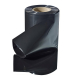 Schlauchfolie 300mm breit, 100my, opak - blickdicht, schwarz, 250 lfm.