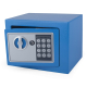 Tresor Safe 23x17x17cm mit elektronischem Zahlenschloss für Tisch/Wandmontage blau