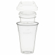 Trinkbecher 400ml + Domdeckel + 60ml Einsatzbecher stapelbar, PLA, 100 Stk.