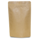 Standbodenbeutel Kraftpapier braun High Barrier mit Alubeschichtung 110x185x65mm, 250ml, 1000 Stk.