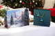Luxus Papiertragetaschen 360+120x260mm Motiv Winterlandschaft in weiß EAN-Code 190 g/m²
