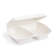 Menüboxen Lunch-Boxen 2-geteilt aus Zuckerrohr Bagasse 1000ml 241x202x70mm, 50 Stk.