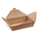 Food Boxen To GO 'L' 1400ml kraft PE 195x138x48mm fettdicht, 50 Stk.