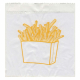 Pommes-Frites Beutel bedruckt, 100x50x110mm, mit Seitenfalten, 300 Stk.
