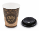 Kaffeebecher L 'Latte Macchiato' mit Trinkdeckel schwarz 350 ml 420 ml 100 Stk.