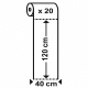 Tischläufer Airlaid 24m x 40cm - alle 120cm perforiert, stoffähnlich, weiß
