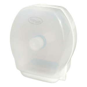 HYGSOFT Toilettenpapier-Spender absperrbar für Jumborollen bis 19 cm Ø, weiß