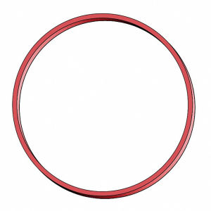 Gummiringe Gummibänder Ø 80mm, 1mm in rot, ca. 1600 Stk., 1000 gr.- 1 kg.