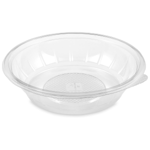 Salatschalen rund Ø 23 x 5,1 cm klar 1000 ml (PET), 50 Stk.