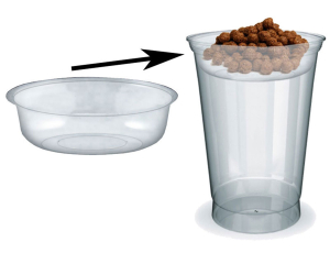 Einsatz für PET-Trinkbecher Smoothiebecher Dessertbecher mit Ø 95 mm, 100 Stk.