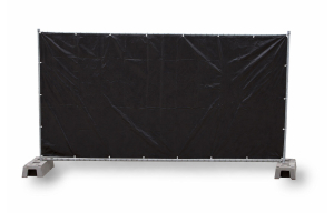 Bauzaunplane geöst 1,76 x 3,41 m 150 g/m² schwarz